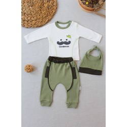 3-6 6-9 9-12 Ay Gentleman Erkek Nakışlı Şapkalı Uzun Kollu Sweat 3lü Erkek Bebek Takımı 3-6 6-9 9-12 Ay Gentleman Erkek Nakışlı Şapkalı Uzun Kollu Sweat 3lü Erkek Bebek Takımı