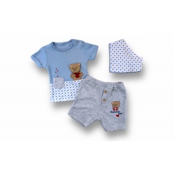 3-6 6-9 9-12 12-18 Ay Romantik Ayıcık Nakışlı Bandajlı Kısa Kollu Sweatli 3lü Kız-erkek Bebek Takımı 3-6 6-9 9-12 12-18 Ay Romantik Ayıcık Nakışlı Bandajlı Kısa Kollu Sweatli 3lü Kız-erkek Bebek Takımı