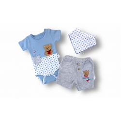 3-6 6-9 9-12 12-18 Ay Romantik Ayıcık Nakışlı Bandajlı Kısa Kollu Zıbınlı 3lü Kız-erkek Bebek Takımı 3-6 6-9 9-12 12-18 Ay Romantik Ayıcık Nakışlı Bandajlı Kısa Kollu Zıbınlı 3lü Kız-erkek Bebek Takımı