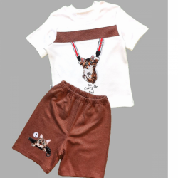 1-2-3 Yaş Fermuarlı Kedi Baskılı Şortlu Kısa Kollu Tişört 2li Erkek Bebek Takımı 1-2-3 Yaş Fermuarlı Kedi Baskılı Şortlu Kısa Kollu Tişört 2li Erkek Bebek Takımı