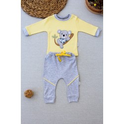 3-6 6-9 9-12 12-18 Ay Yavru Koala Nakışlı Uzun Kollu Sweat 2li Kız Erkek Bebek Takımı 3-6 6-9 9-12 12-18 Ay Yavru Koala Nakışlı Uzun Kollu Sweat 2li Kız Erkek Bebek Takımı