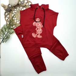 3-4-5 Yaş Kapşonlu Payetli Mickey Desenli Kısa Kol 2li Kız Erkek Çocuk Takımı 3-4-5 Yaş Kapşonlu Payetli Mickey Desenli Kısa Kol 2li Kız Erkek Çocuk Takımı