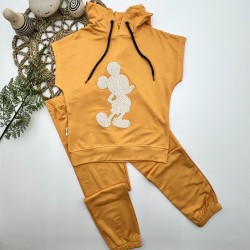 3-4-5 Yaş Kapşonlu Payetli Mickey Desenli Kısa Kol 2li Kız Erkek Çocuk Takımı 3-4-5 Yaş Kapşonlu Payetli Mickey Desenli Kısa Kol 2li Kız Erkek Çocuk Takımı