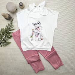 3-4-5 Yaş Kapşonlu Sevimli Kız Baskılı Kısa Kolu 2li Kız Erkek Çocuk Takımı 3-4-5 Yaş Kapşonlu Sevimli Kız Baskılı Kısa Kolu 2li Kız Erkek Çocuk Takımı