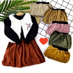 2-3-4-5 Yaş Kadife Etekli Tüylü Yelek Uzun Kollu Siyah Sweat 3lü Kız Bebek Takımı 2-3-4-5 Yaş Kadife Etekli Tüylü Yelek Uzun Kollu Siyah Sweat 3lü Kız Bebek Takımı