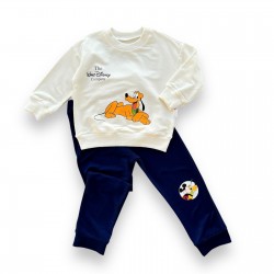 6-9-12-18 Ay Köpek Baskılı Pamuk Penye Kumaş Erkek Bebek Takımı 6-9-12-18 Ay Köpek Baskılı Pamuk Penye Kumaş Erkek Bebek Takımı