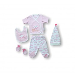 Uykucu Bulut Nakışlı %100 Cotton Antibakteriyel 5li Zıbın Takımı Hastane Çıkışı Uykucu Bulut Nakışlı %100 Cotton Antibakteriyel 5li Zıbın Takımı Hastane Çıkışı