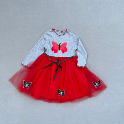 5-6-7 Yaş Taşlı Kelebek Desenli Kurdela Kuşaklı Astarlı Kız Çocuk Tütü Elbise 5-6-7 Yaş Taşlı Kelebek Desenli Kurdela Kuşaklı Astarlı Kız Çocuk Tütü Elbise