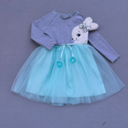 5-6-7 Yaş Pelüş Tavşan Desenli Kurdela Kuşaklı Astarlı Kız Çocuk Tütü Elbise 5-6-7 Yaş Pelüş Tavşan Desenli Kurdela Kuşaklı Astarlı Kız Çocuk Tütü Elbise