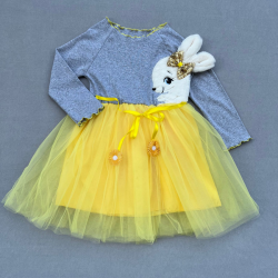 5-6-7 Yaş Pelüş Tavşan Desenli Kurdela Kuşaklı Astarlı Kız Çocuk Tütü Elbise 5-6-7 Yaş Pelüş Tavşan Desenli Kurdela Kuşaklı Astarlı Kız Çocuk Tütü Elbise