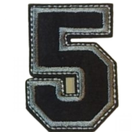 Aplike Ütü İle Yapışan 5  Rakamı  Arma 4x4 Cm