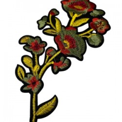 Aplike Ütü İle Yapışan Büyük Çiçek Sarı Arma 12x6 Cm Aplike Ütü İle Yapışan Büyük Çiçek Sarı Arma 12x6 Cm