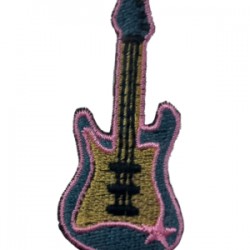 Aplike Ütü İle Yapışan Gitar Pembe Arma 5x3 Cm Aplike Ütü İle Yapışan Gitar Pembe Arma 5x3 Cm