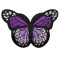 Aplike Ütü İle Yapışan Kelebek Mor Arma 7x5 Cm