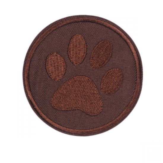 Aplike Ütü İle Yapışan Koyu Kahve Pati Arma 5 Cm