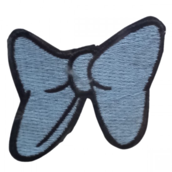 Aplike Ütü İle Yapışan Küçük Kelebek Mavi Arma 2x3 Cm