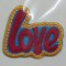 Aplike Ütü İle Yapışan Love Arma 4x2 Cm