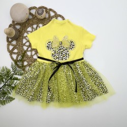 1-2-3 Yaş Fiyonklu Mickey Astarlı Etekli Kız Bebek Tütü Elbisesi 1-2-3 Yaş Fiyonklu Mickey Astarlı Etekli Kız Bebek Tütü Elbisesi