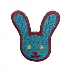 Aplike Ütü İle Yapışan Tavşan Mavi-kırmızı Arma 4x3 Cm Aplike Ütü İle Yapışan Tavşan Mavi-kırmızı Arma 4x3 Cm