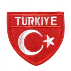 Aplike Ütü İle Yapışan Türk Bayrağı Türkiye Yazılı Arma 4 Cm Aplike Ütü İle Yapışan Türk Bayrağı Türkiye Yazılı Arma 4 Cm