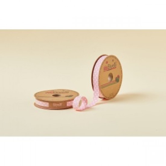 Biye Büyük Puanlı Katlı A16 Pembe 2 Cm 25 Metre %65 Koton %35 Polyester