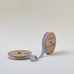 Biye Kalın Çizgili Katlı F10 İndigo 2 Cm 25 Metre %65 Koton %35 Polyester