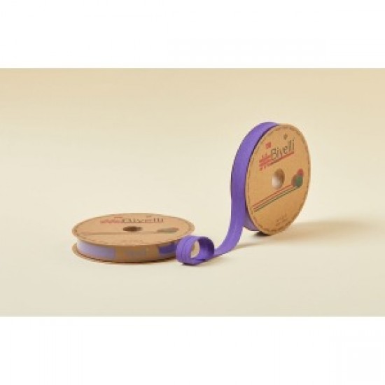 Biye Koton Katlı D22 Mor 2 Cm 25 Metre %65 Koton %35 Polyester