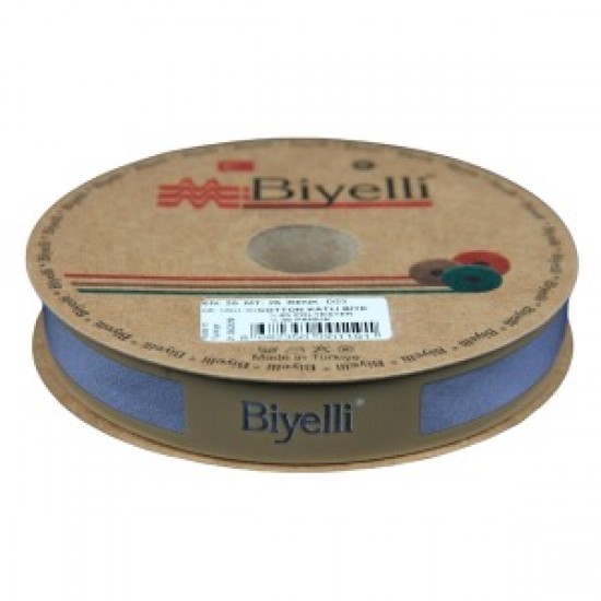 Biye Koton Katlı D23 Koyu Gri 2 Cm 25 Metre %65 Koton %35 Polyester