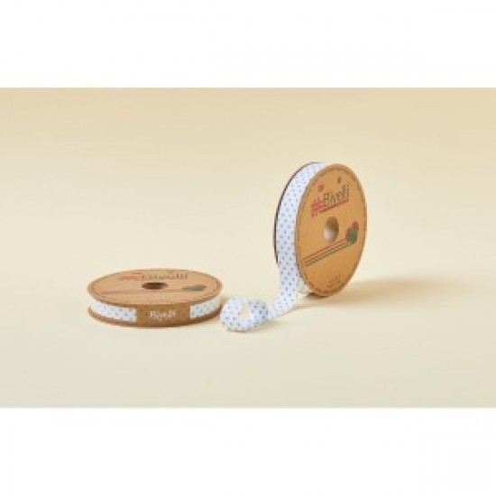 Biye Puanlı Katlı B01 Mavi 2 Cm 25 Metre %65 Koton %35 Polyester