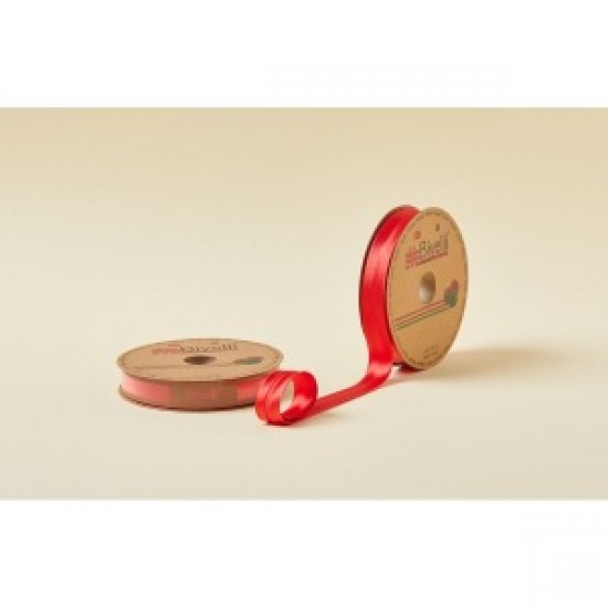 Biye Saten Katlı 012 Kırmızı 2 Cm 25 Metre %100 Polyester