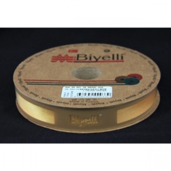 Biye Saten Katlı 034 Sarı 2 Cm 25 Metre %100 Polyester