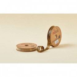 Biye Saten Katlı 090 Leopar 2 Cm 25 Metre %100 Polyester