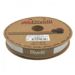 Biye Simli Katlı Kg Gümüş 2 Cm 25 Metre %50 Simli % 50 Polyester