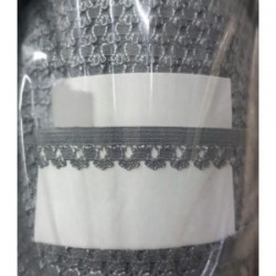 Çamaşır Lastiği Dantelli 1 Cm 1 Metre Gri Çamaşır Lastiği Dantelli 1 Cm 1 Metre Gri