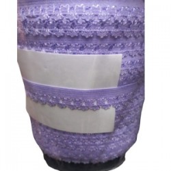 Çamaşır Lastiği Dantelli 1 Cm 75 Metre 1 Top Açık Mor Çamaşır Lastiği Dantelli 1 Cm 75 Metre 1 Top Açık Mor