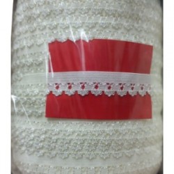 Çamaşır Lastiği Dantelli 1 Cm 75 Metre 1 Top Kırık Beyaz Çamaşır Lastiği Dantelli 1 Cm 75 Metre 1 Top Kırık Beyaz