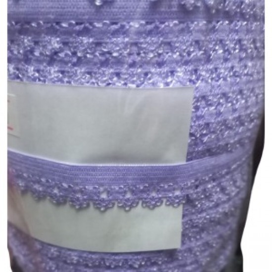 Çamaşır Lastiği Dantelli 1 Cm 75 Metre 1 Top Lila
