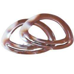 Çanta Sapı Oval Kahverengi-beyaz 18 Cm Çanta Sapı Oval Kahverengi-beyaz 18 Cm