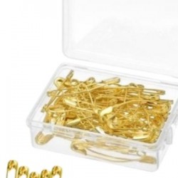 Çengelli İğne 50li Altın Kutuda 3cm Çengelli İğne 50li Altın Kutuda 3cm