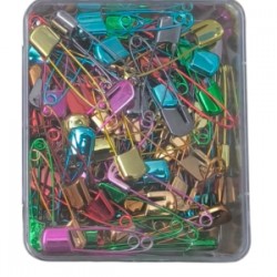 Çengelli İğne Kilitli Bebe Renkli Büyük 100 Adet Çengelli İğne Kilitli Bebe Renkli Büyük 100 Adet