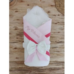 Yenidoğan Bal Peteği My Prince Taç Nakışlı Delüks Kundak Bebek Battaniyesi Yenidoğan Bal Peteği My Prince Taç Nakışlı Delüks Kundak Bebek Battaniyesi