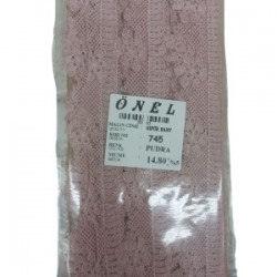 Dantel Polyester Güpür Bant Pudra 14,80 Metre En 3 Cm On-745-pu Dantel Polyester Güpür Bant Pudra 14,80 Metre En 3 Cm On-745-pu