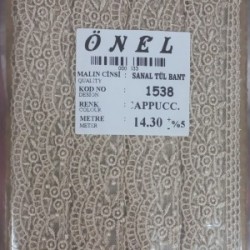 Dantel Polyester Sanal Tül Bant Cappucino 14,30 Metre En 6 Cm On-1538-c Dantel Polyester Sanal Tül Bant Cappucino 14,30 Metre En 6 Cm On-1538-c