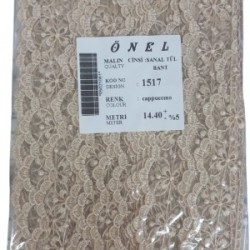 Dantel Polyester Sanal Tül Bant Cappucino 14,40 Metre En 3 Cm On-1517-c Dantel Polyester Sanal Tül Bant Cappucino 14,40 Metre En 3 Cm On-1517-c