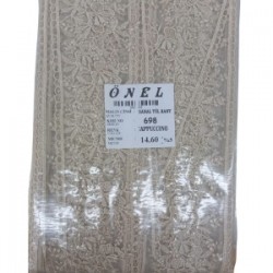 Dantel Polyester Sanal Tül Bant Cappucino 14,60 Metre En 6 Cm On-698-c Dantel Polyester Sanal Tül Bant Cappucino 14,60 Metre En 6 Cm On-698-c