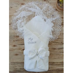 Yenidoğan Sahra My Prince Nakışlı Lüks Kundak Bebek Battaniyesi Yenidoğan Sahra My Prince Nakışlı Lüks Kundak Bebek Battaniyesi