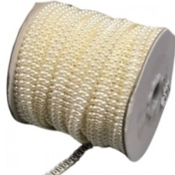 Dikilebilir Sıralı İnci En 1 Cm Krem 10 Metre Dikilebilir Sıralı İnci En 1 Cm Krem 10 Metre