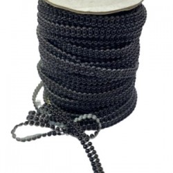 Dikilebilir Sıralı İnci En 1 Cm Siyah 1 Metre Dikilebilir Sıralı İnci En 1 Cm Siyah 1 Metre