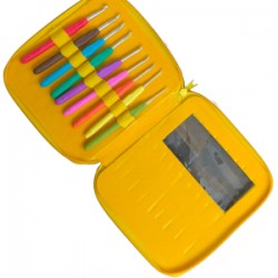 Fermuarlı Yün Tığ Set 2den 6ya Kadar 9 Adet( Renk Stok Durumuna Göre) Fermuarlı Yün Tığ Set 2den 6ya Kadar 9 Adet( Renk Stok Durumuna Göre)