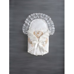 Yenidoğan Kuğu Nakışlı Avangard Kundak Bebek Battaniyesi Yenidoğan Kuğu Nakışlı Avangard Kundak Bebek Battaniyesi